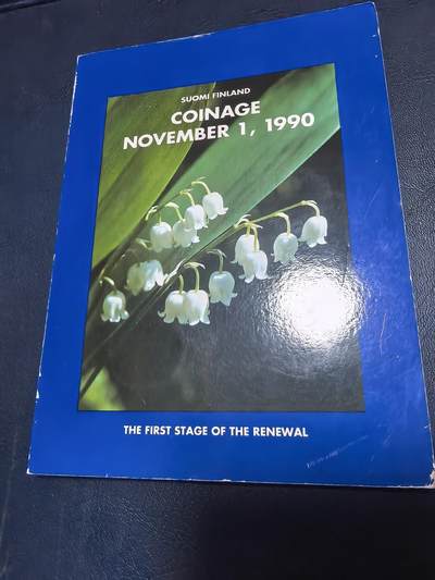 长老汇马年精选第十八场拍卖 1990芬兰4枚官方套币英文版，卡装，3500套