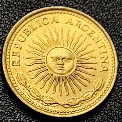 泉币菌-第228场-三月三 上巳节专场 拍品多 请提前出价 - 铜光美品 太阳神 阿根廷1970年代10比索黄铜硬币 25mm 钱幣收藏品