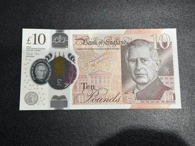 《外钞收藏家》第六百二十八期（精品百拍场）（长期征集拍品、欢迎藏友们联系合作） - 英国查尔斯版10镑 全新UNC 尾970