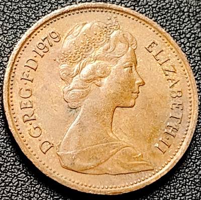 泉币菌-第228场-三月三 上巳节专场 拍品多 请提前出价 1979年 英国2便士铜币 威尔士皇冠 25.9mm