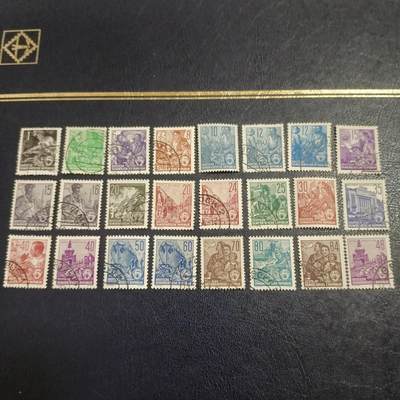 外邮拍场 - 1946年捷克斯洛伐克经典雕刻邮票系列套票 主题工人与工业