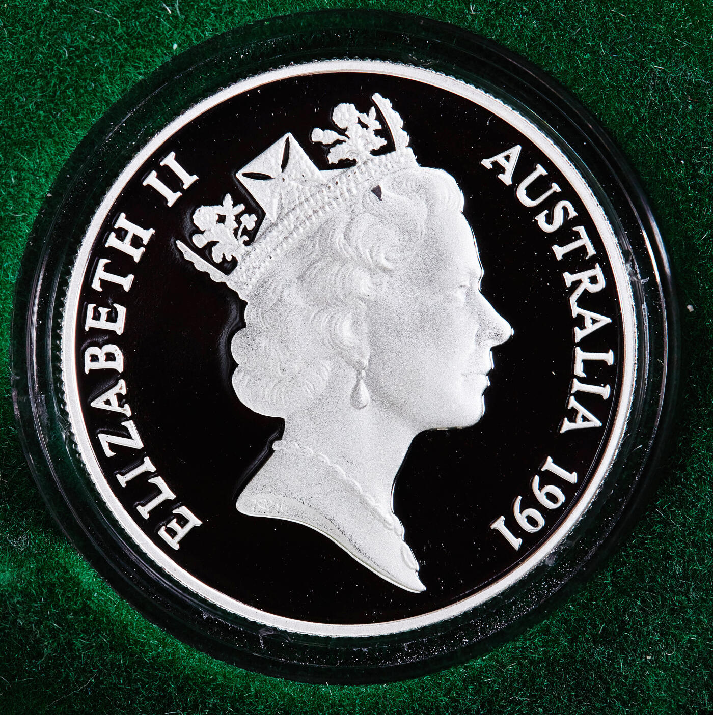 【俄甄集藏】满园春色-2026年(051)04-22星期三 晚 19:30 全场包邮 澳大利亚1991年行政区系列-塔斯马尼亚州10元精制银币，原盒证，重20克，925银，发行量27664枚