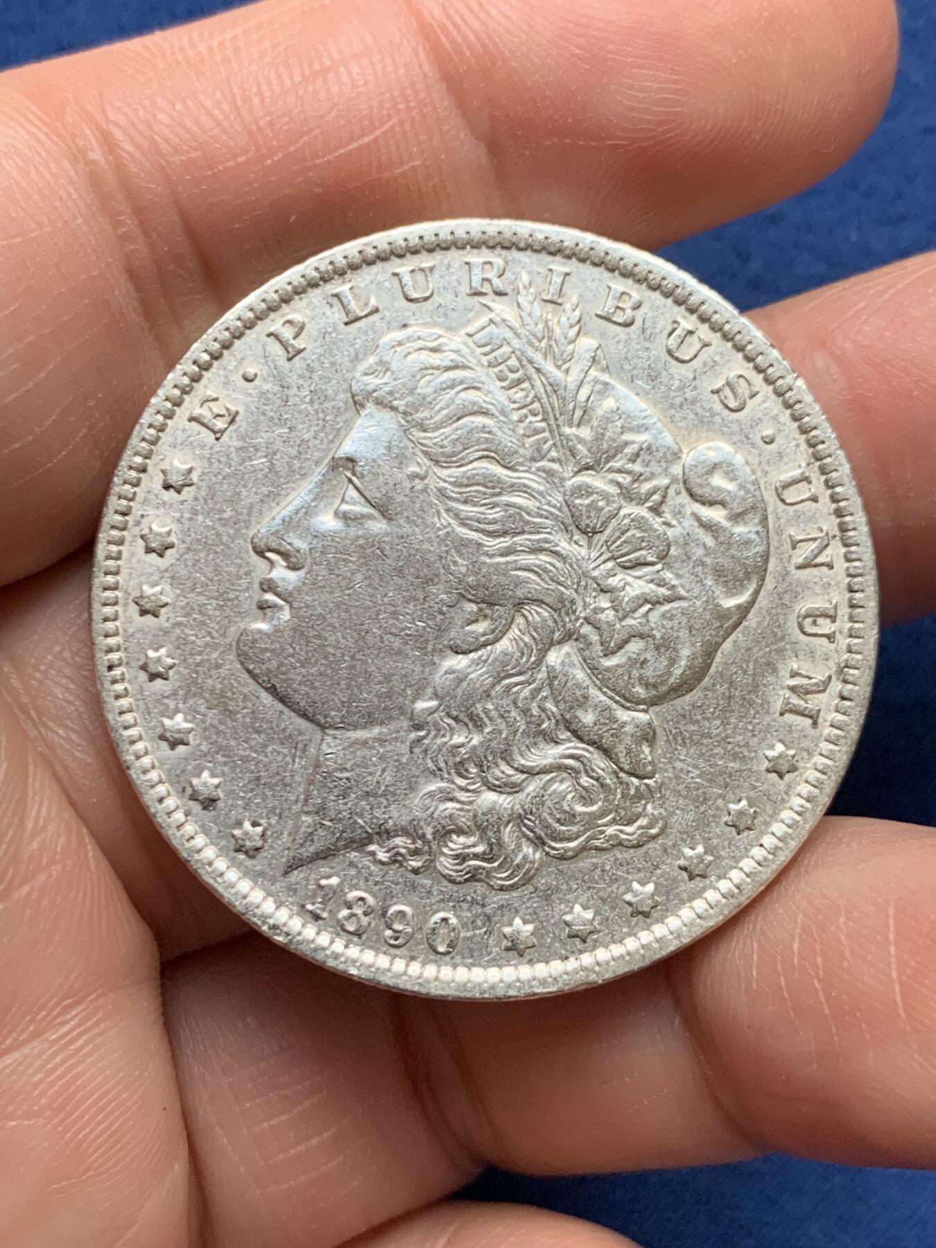 《竞宝斋》第481场 周日，周一 2场连拍 （全场包邮）20级店铺 欢迎送拍 美国1890年摩根1美元银币