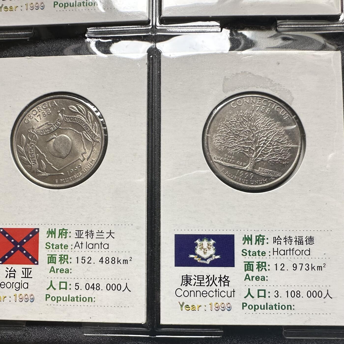 🌹外币初藏🌹🐯2026年第44场   每周二四六晚8️⃣点  世界硬币 美国50州纪念25美分硬币（1999-2008年）专用收藏册 含币