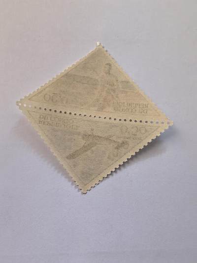 杂票 法属刚果邮票 飞机等2枚新雕