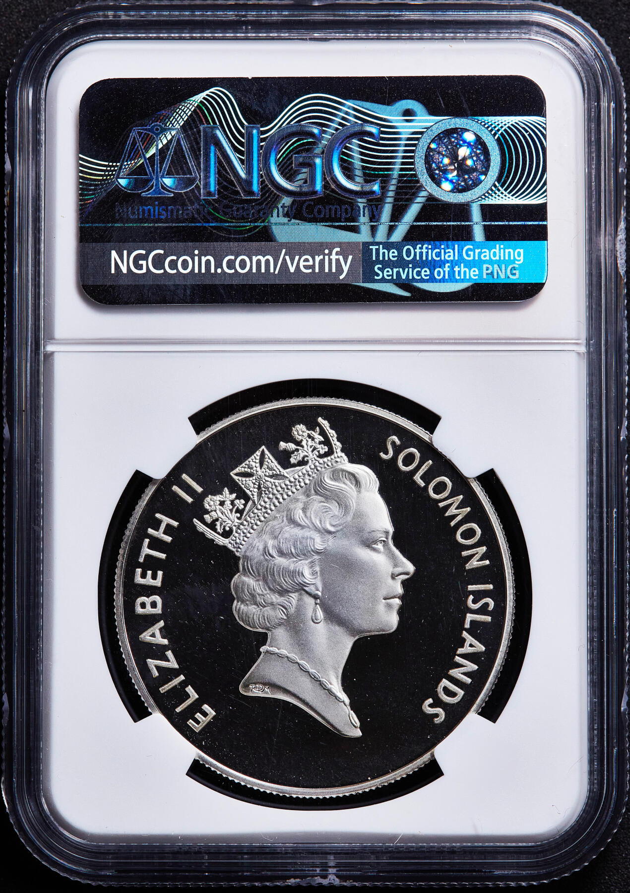 【俄甄集藏】满园春色-2026年(051)04-22星期三 晚 19:30 全场包邮 所罗门群岛1998年自然保护系列-所罗门海钓1元精制大银币，NGC PF68UC，重28.28克，925银，稀少品种，季军