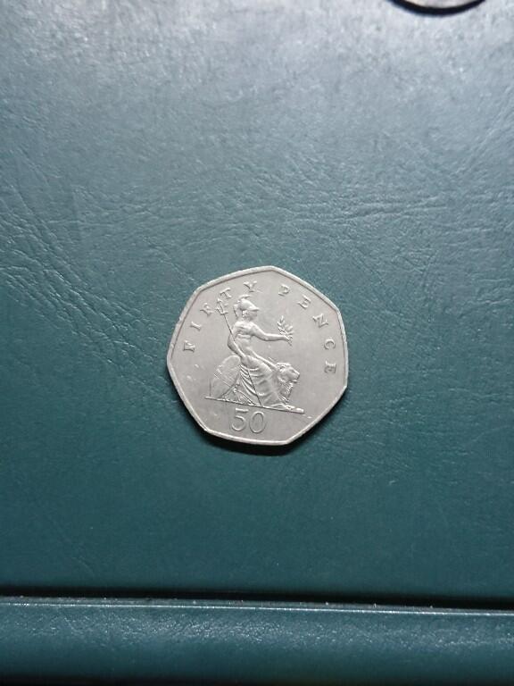 松南世界钱币——260420 英国50便士镍币2