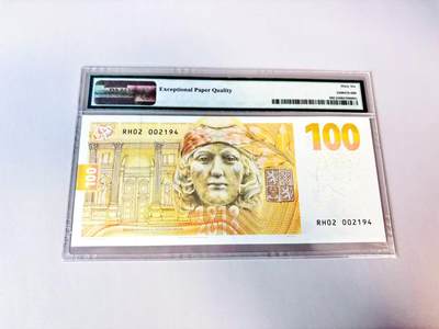 【Blue Auction】世界纸币精拍第811期——18级TOP拍卖/信誉/品质/专业/高效💫 捷克 2019年100克朗 大票幅 纪念钞 PMG66EPQ 
