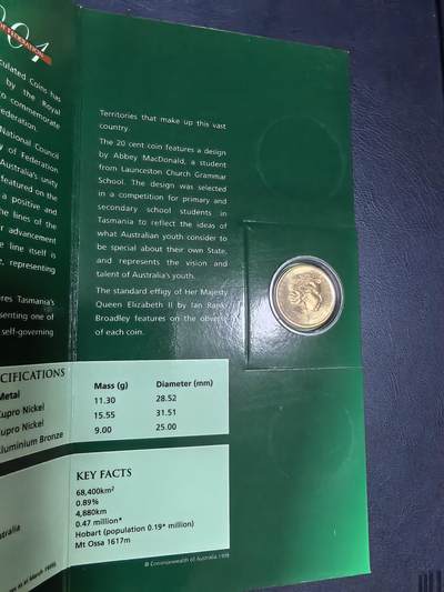 长老汇马年精选第十八场拍卖 2001澳大利亚联邦百年塔斯马尼亚3枚卡装，限量版，克书70多美金