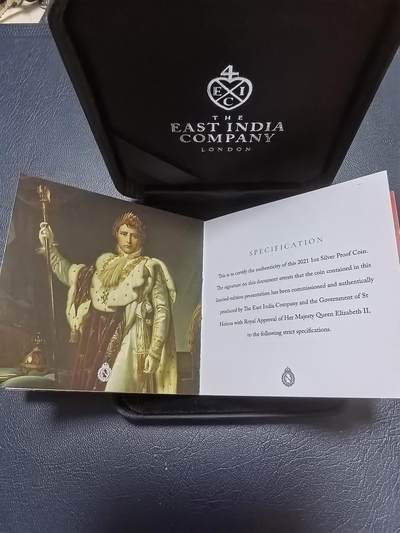 长老汇马年精选第十九场拍卖 圣赫勒拿岛（英国海外领地）2021年1镑精制银币 拿破仑“N