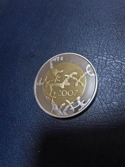 长老汇马年精选第十九场拍卖 芬兰2007年5欧双金属精制纪念币 芬兰独立90周年 发行量：2万 盒证全