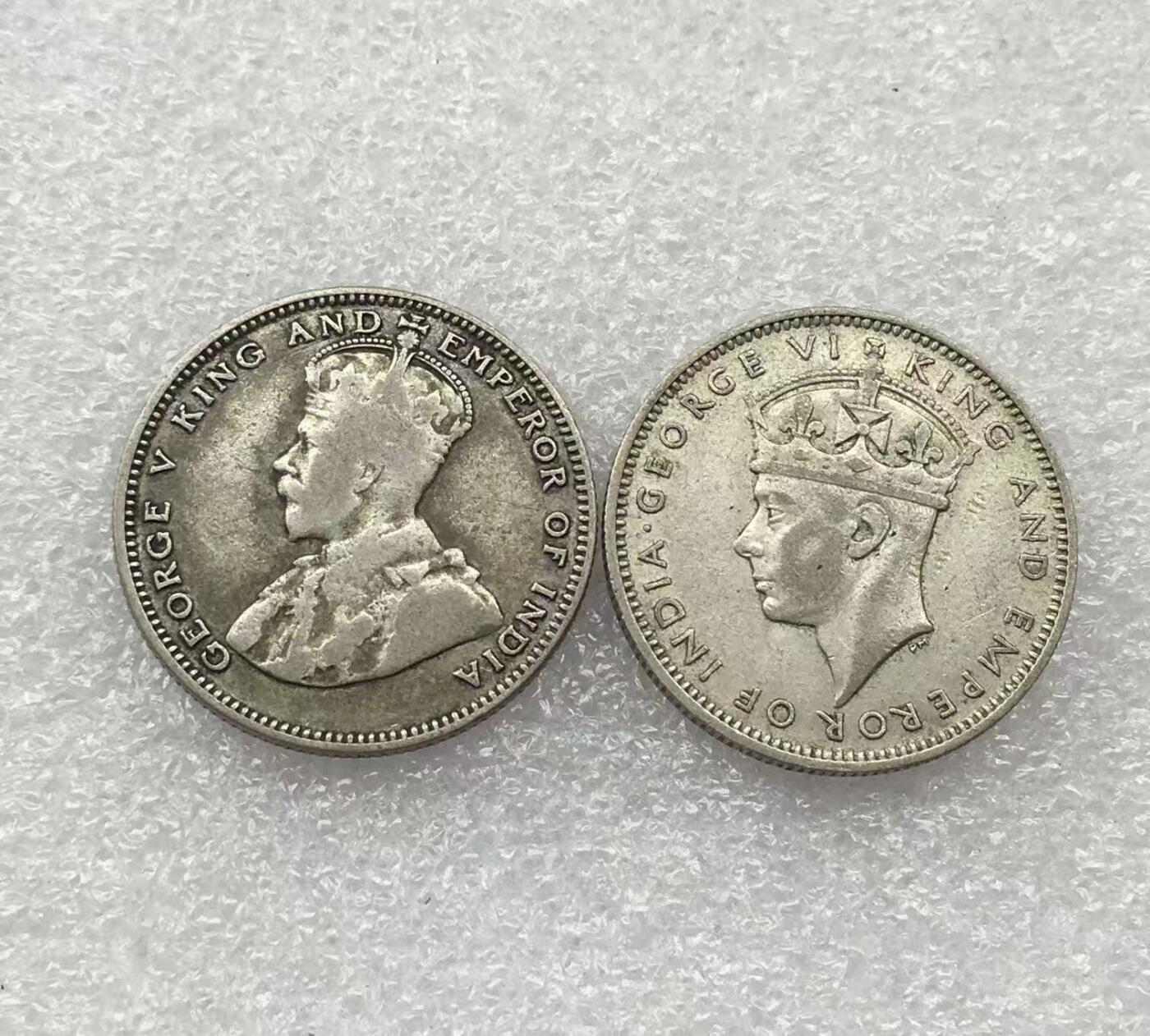 世界钱币专场拍卖 每周二开拍 海峡乔五.乔六 20分银币  2枚一组