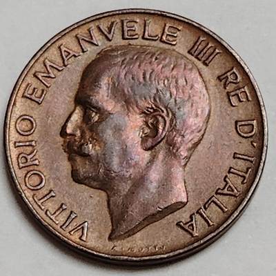 布加迪🐬～世界钱币(上海)🌾第 290 期 /  各国套币和散币 - 意大利🇮🇹 1922年 5分