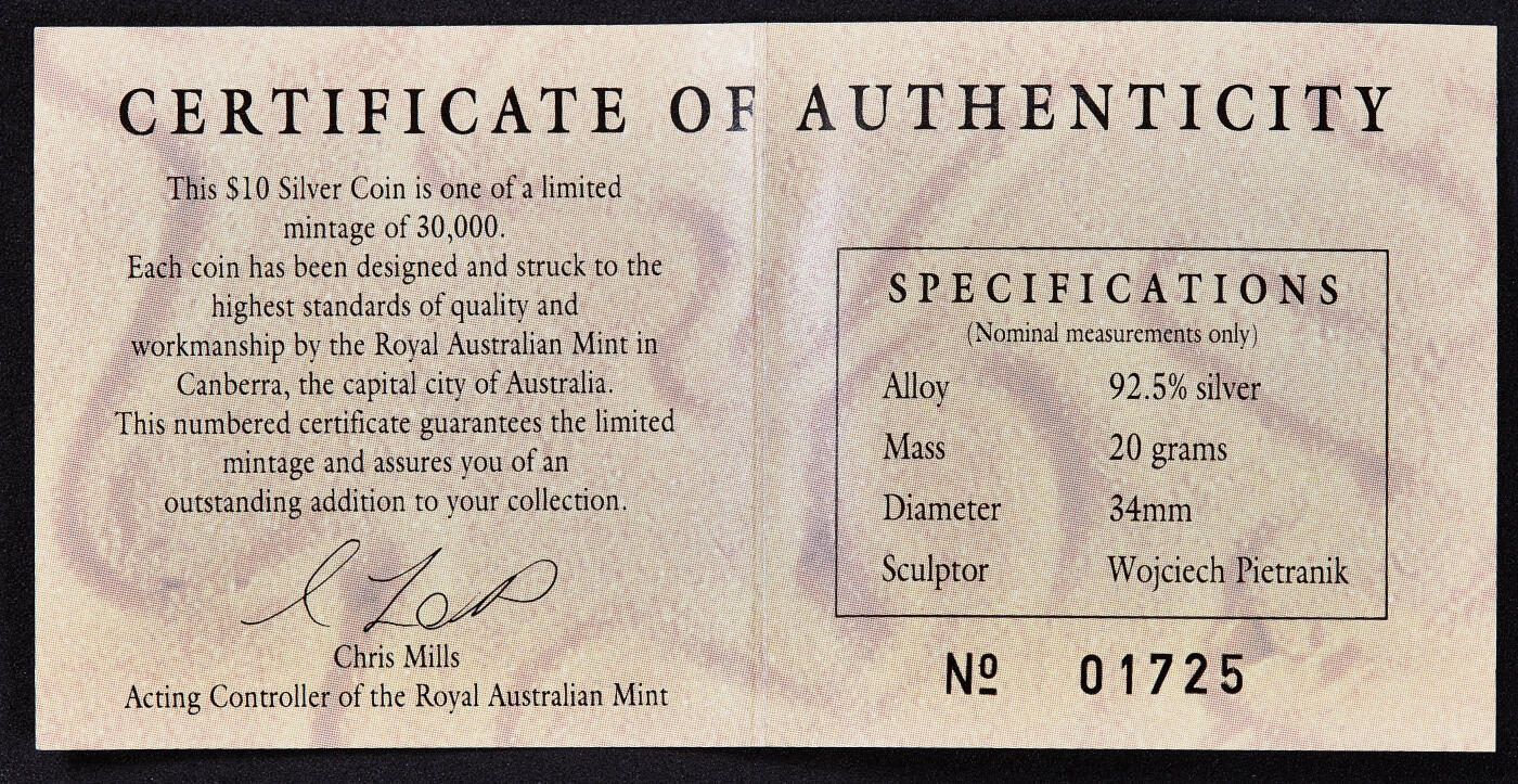 【俄甄集藏】满园春色-2026年(051)04-22星期三 晚 19:30 全场包邮 澳大利亚1992年行政区系列-北领地10元精制银币，原盒证，重20克，925银，发行量24404枚