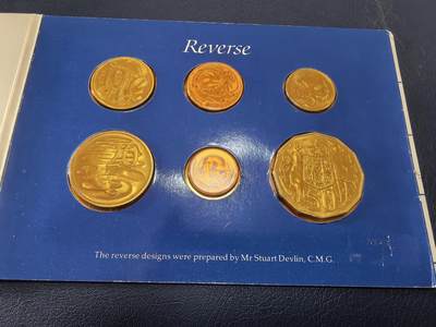长老汇马年精选第十八场拍卖 1984澳大利亚6枚官方套币，卡装，克书52美金