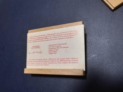 长老汇马年精选第十九场拍卖 西班牙1997年1000比塞塔精制银币 安东尼奥·卡诺瓦斯·德尔·卡斯蒂略（政治家和历史学家逝世100周年 925银13.5克 发行量：2万 盒证全