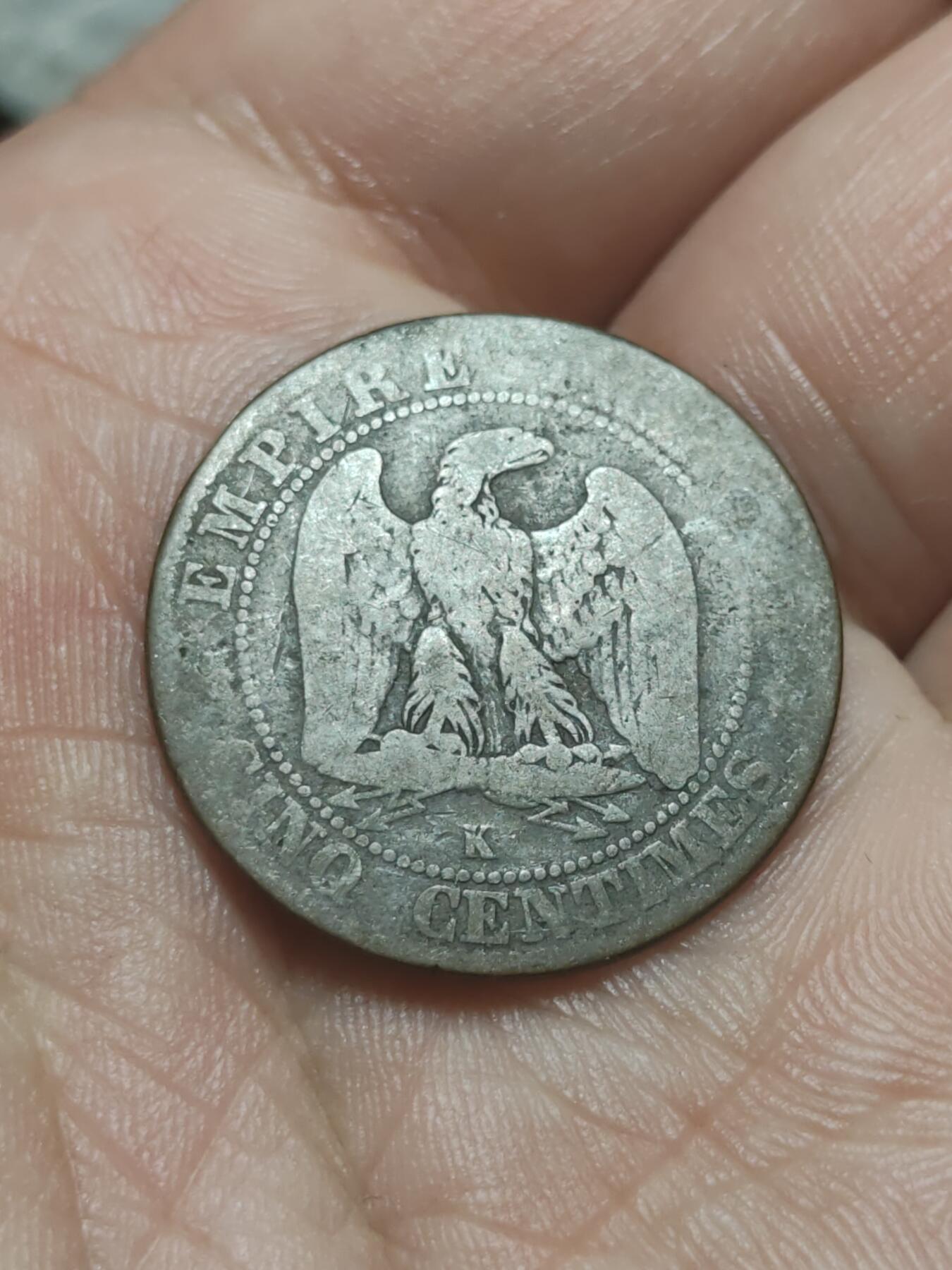 2026年第四十五场(总第二百一十四场）外国好品散币场(免佣金) 法兰西第二帝国1854年5生丁(拿破仑三世第一版，K标波尔多造)