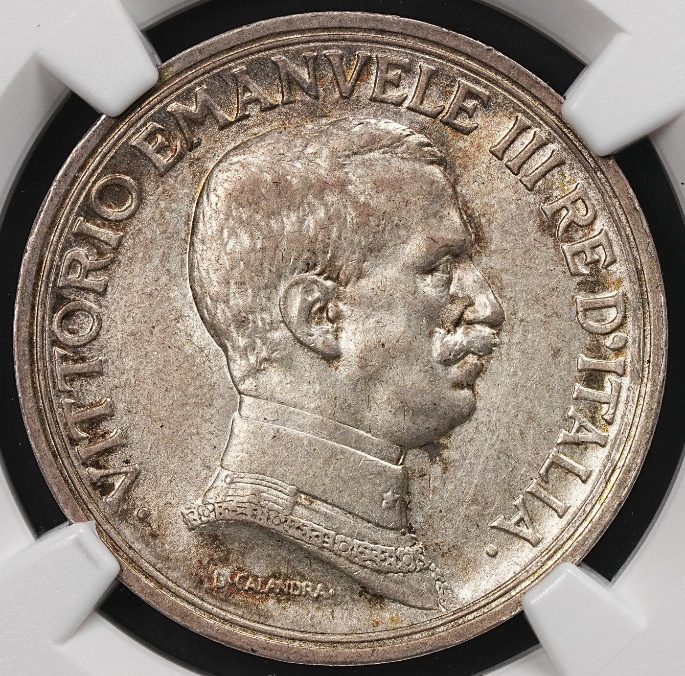 修遠堂世界钱币第112期 NGC MS62 1915年意大利马车2里拉银币，上期拍品，被鸽重拍