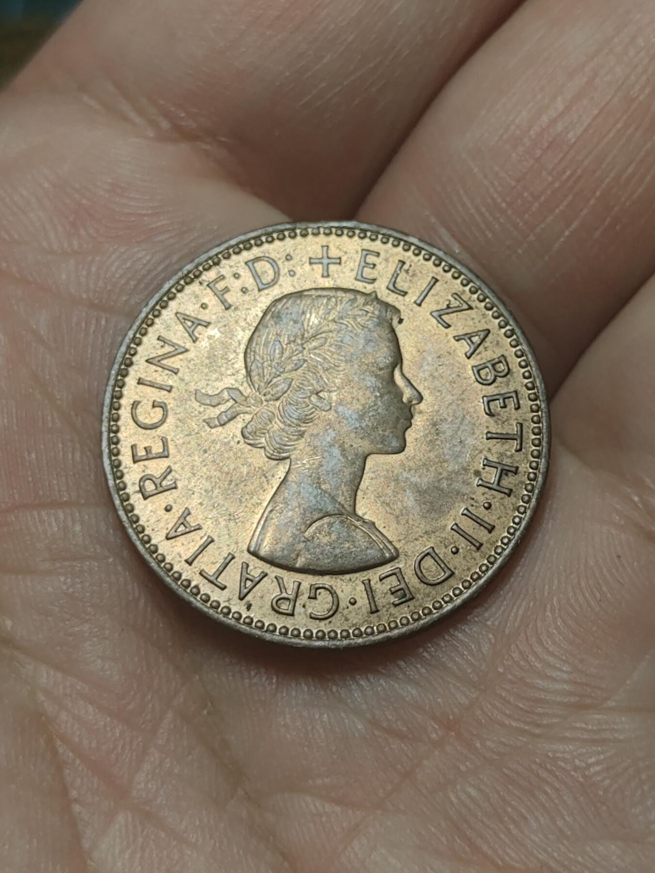 2026年第四十五场(总第二百一十四场）外国好品散币场(免佣金) 英国🇬🇧1967年1/2便士(伊丽莎白二世青年桂冠第二版，普制币关门年)