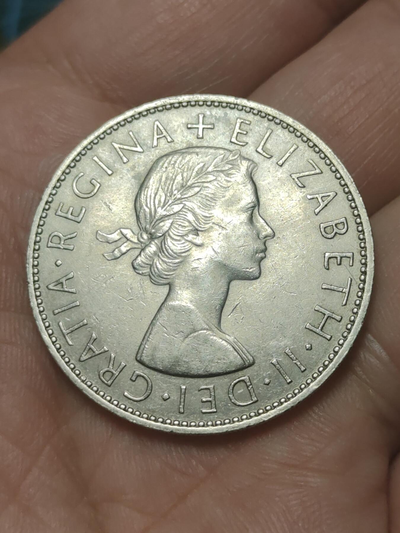 2026年第四十五场(总第二百一十四场）外国好品散币场(免佣金) 英国🇬🇧1966年1/2克朗(伊丽莎白二世青年桂冠第二版)