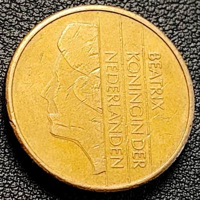 泉币菌-第229场-拍品多 请提前出价 23.5mm 加厚币 1989年荷兰5盾铜币  女王 