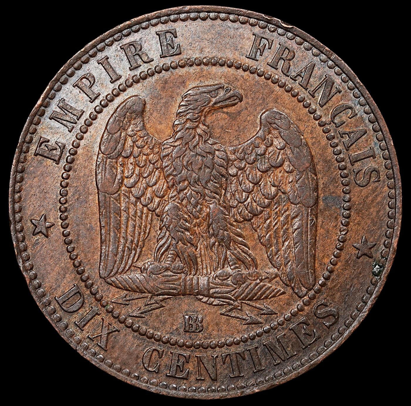 修遠堂世界钱币第112期 1853年法国10分铜币