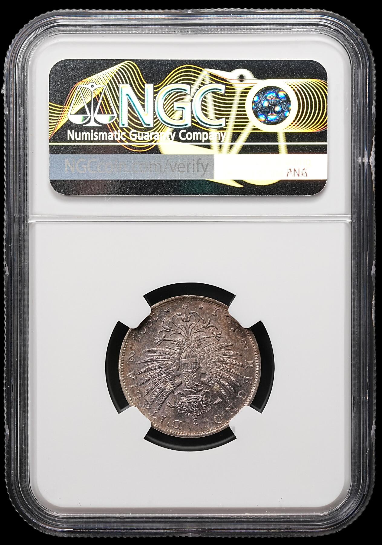 修遠堂世界钱币第112期 NGC MS65 1902年意大利1里拉银币,收藏级状态