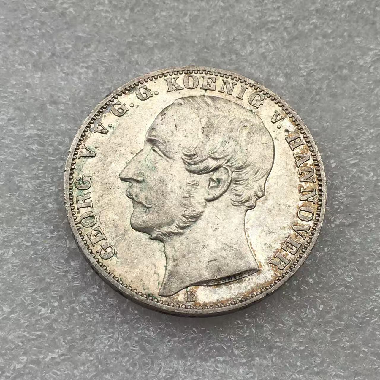 世界钱币专场拍卖 每周二开拍 1866年德国汉诺威狮马1泰勒银币