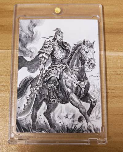 第二场手绘、卡牌、周边专场 零佣长期收拍 - 【手绘卡】关羽 炫酷特效 知名画师包子