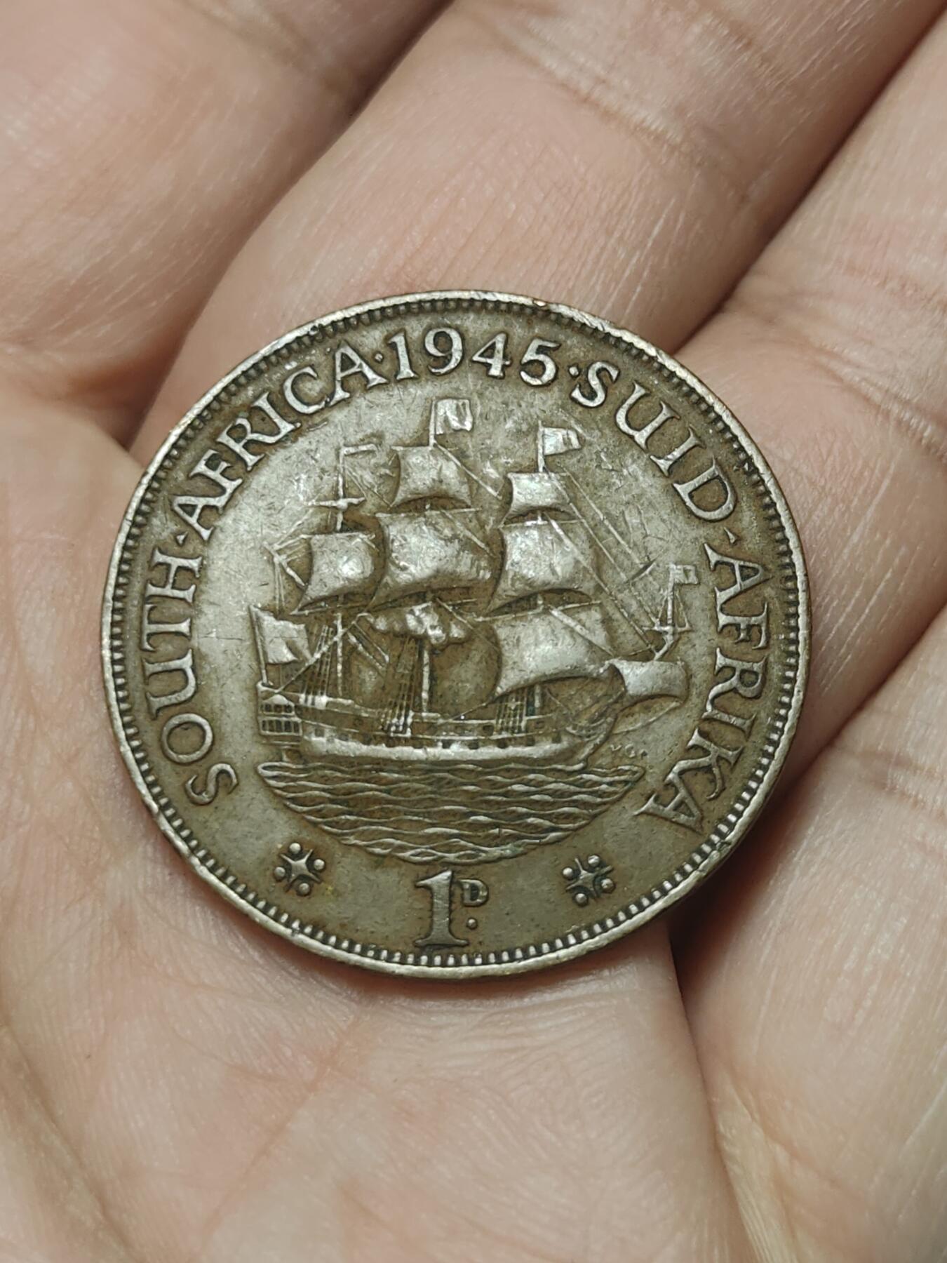 2026年第四十五场(总第二百一十四场）外国好品散币场(免佣金) 英属南非1945年1便士(乔治六世第一版)