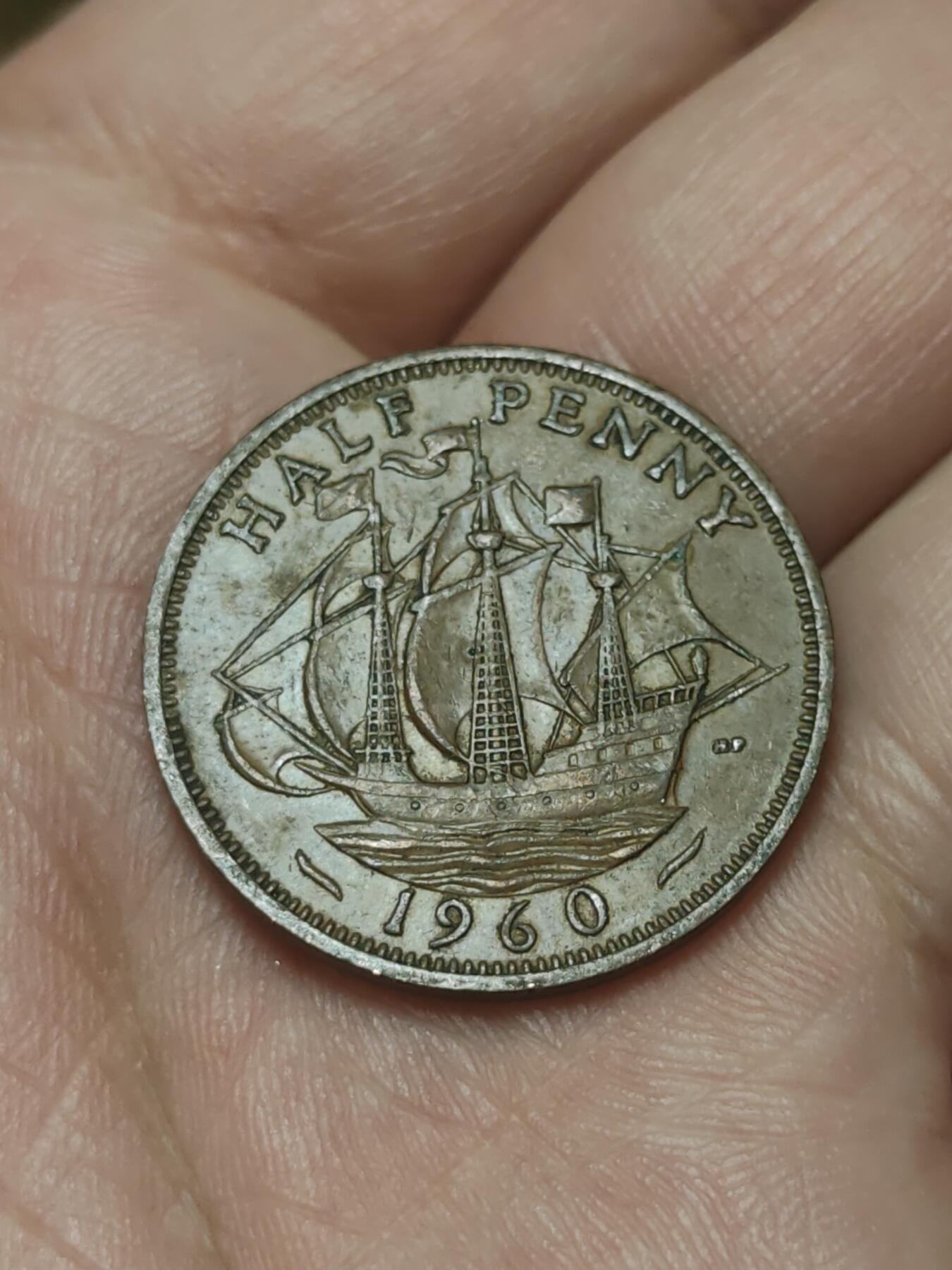 2026年第四十五场(总第二百一十四场）外国好品散币场(免佣金) 英国🇬🇧1960年1/2便士(伊丽莎白二世青年桂冠第二版)