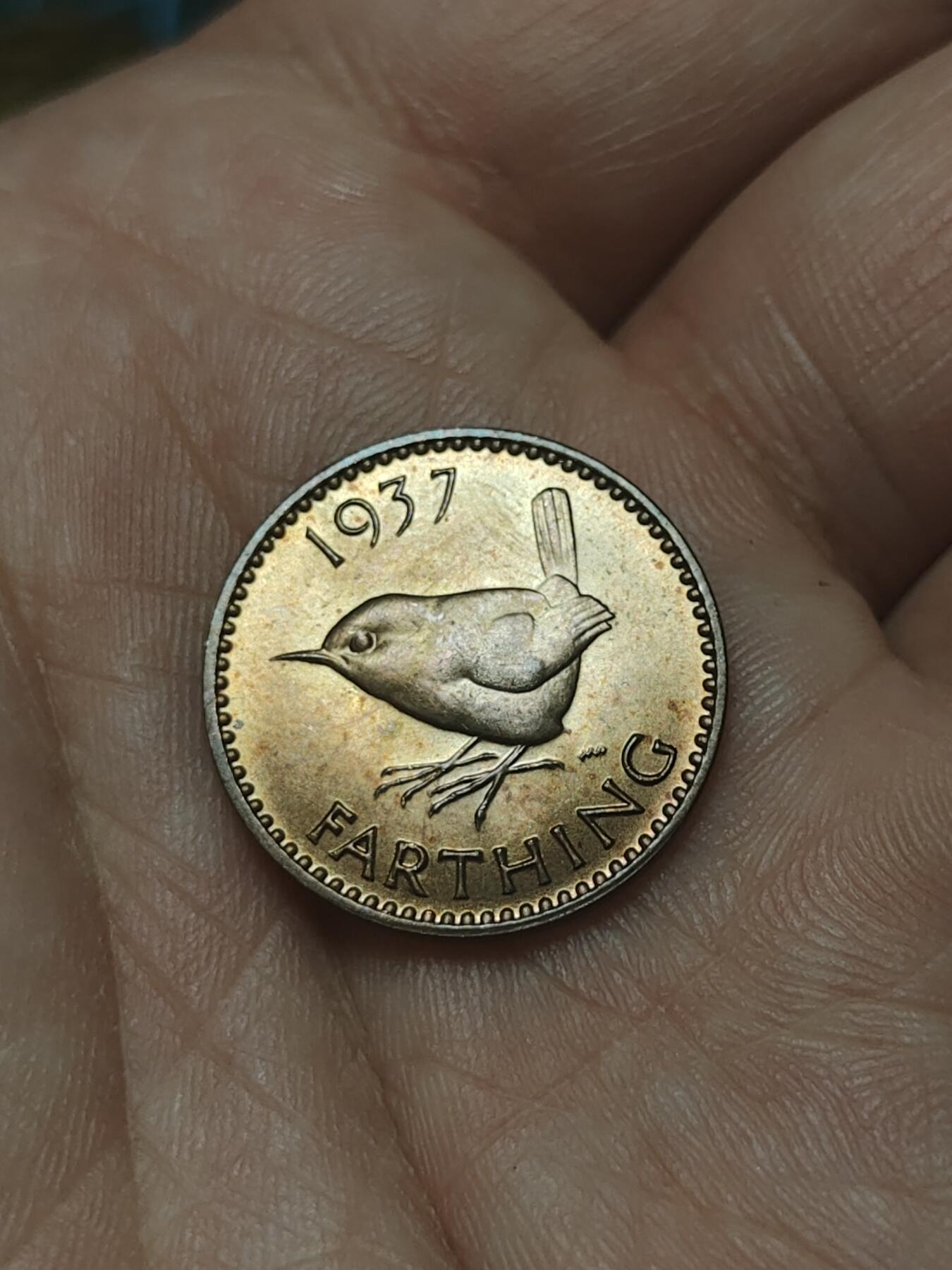 2026年第四十五场(总第二百一十四场）外国好品散币场(免佣金) 原光好品–英国🇬🇧1937年1法新(乔治六世加冕年，第一版首发年)