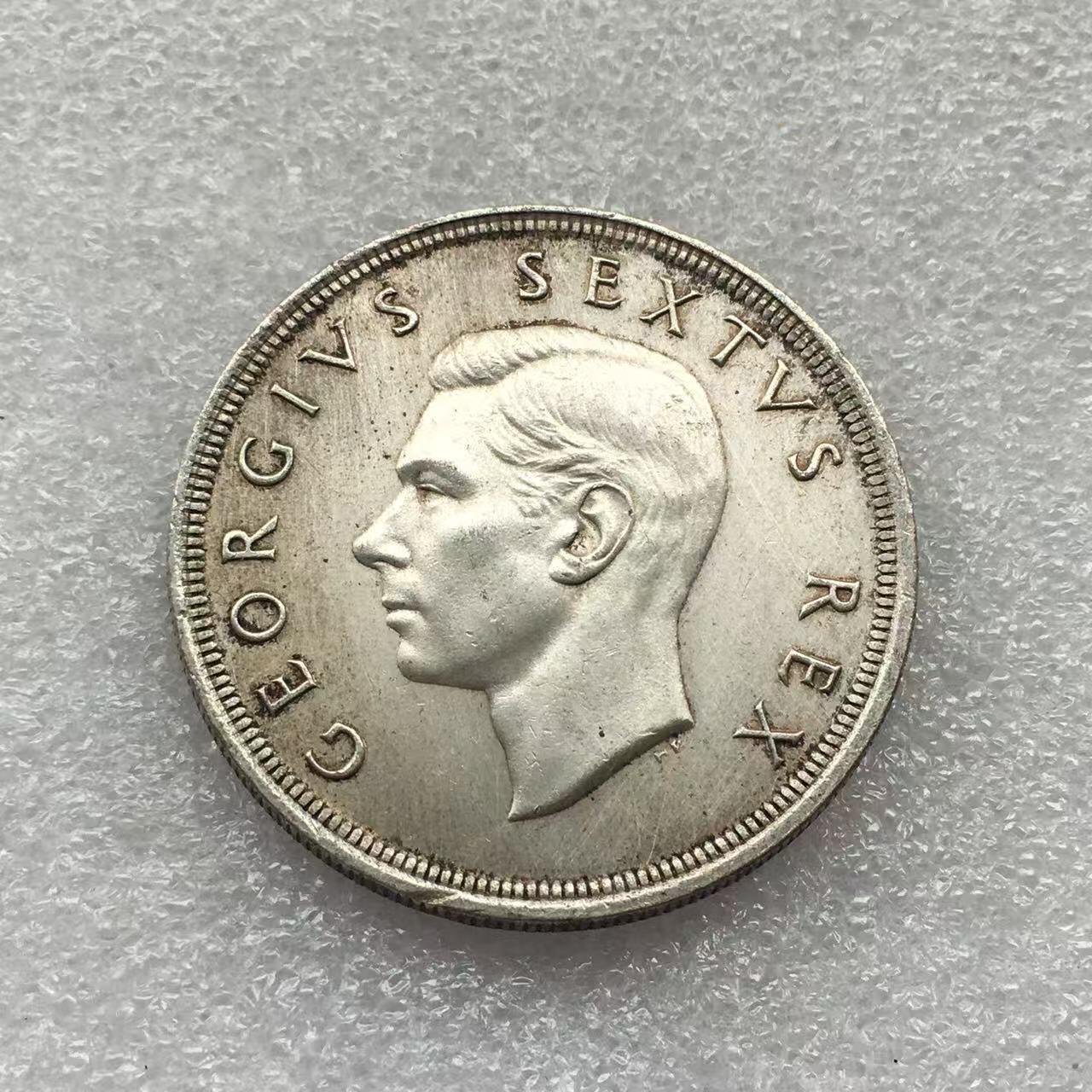 世界钱币专场拍卖 每周二开拍 1952年英属南非乔治六世发现开普敦300周年5先令银币