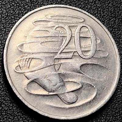 泉币菌-第229场-拍品多 请提前出价 - 1977年英属澳大利亚20分 伊丽莎白女王  鸭嘴兽  28.5mm