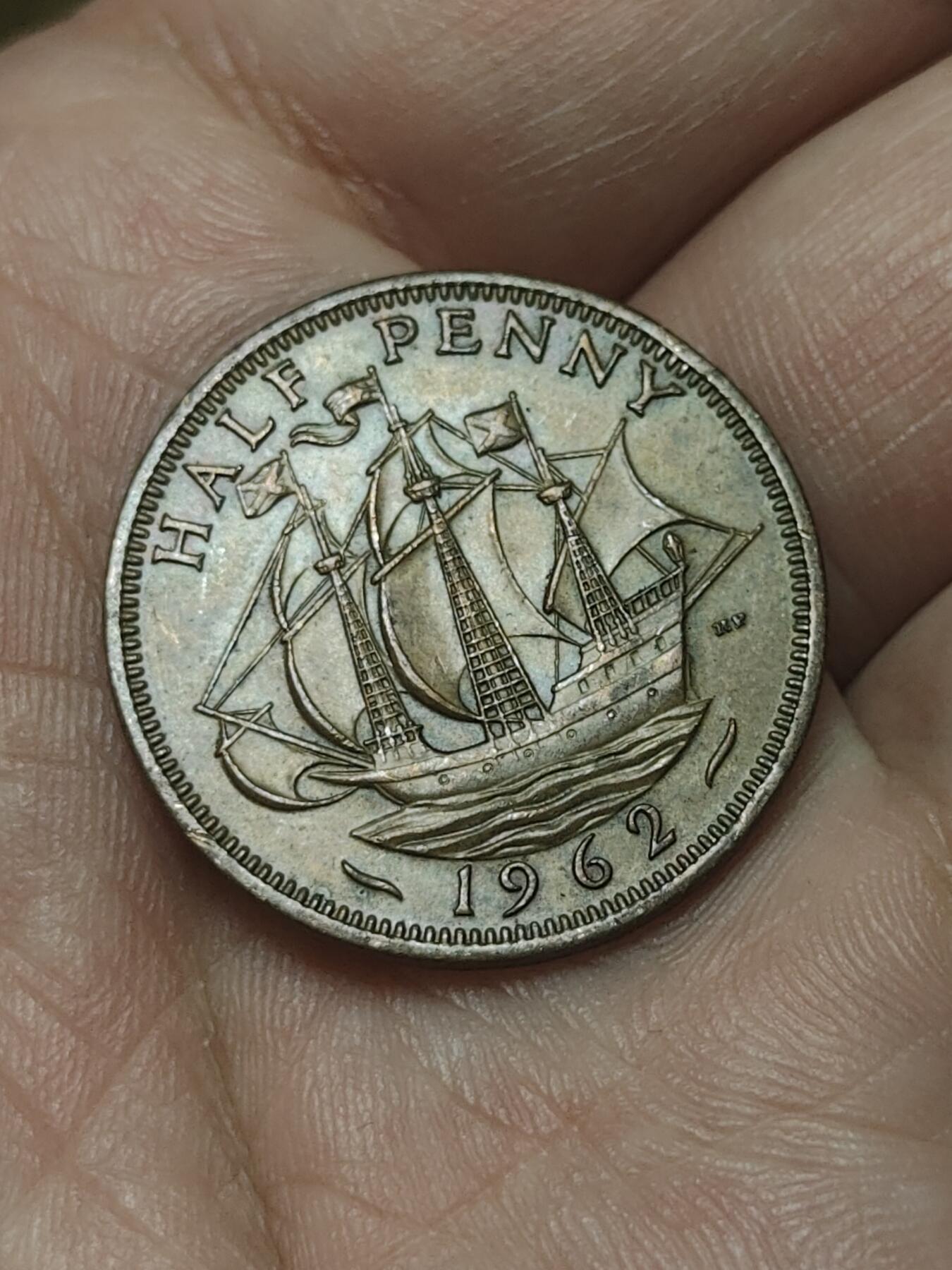 2026年第四十五场(总第二百一十四场）外国好品散币场(免佣金) 英国🇬🇧1962年1/2便士(伊丽莎白二世青年桂冠第二版)