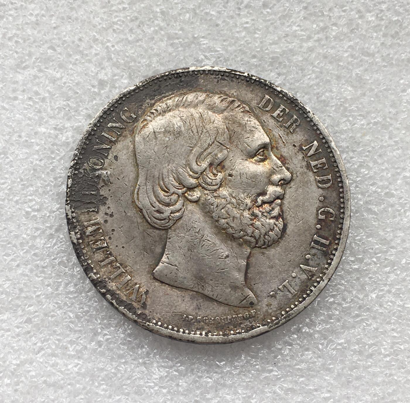 世界钱币专场拍卖 每周二开拍 1869年荷兰威廉三世2.5盾银币