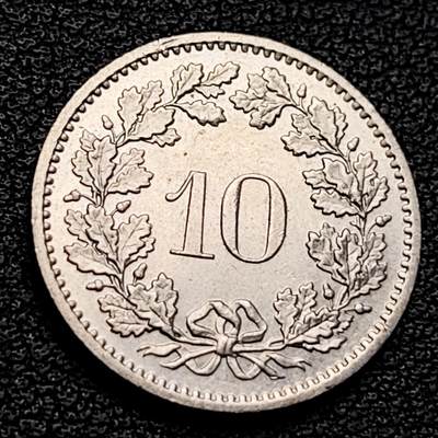 泉币菌-第229场-拍品多 请提前出价 1980年 高币值 百年延续 女神 瑞士10分銅镍硬币