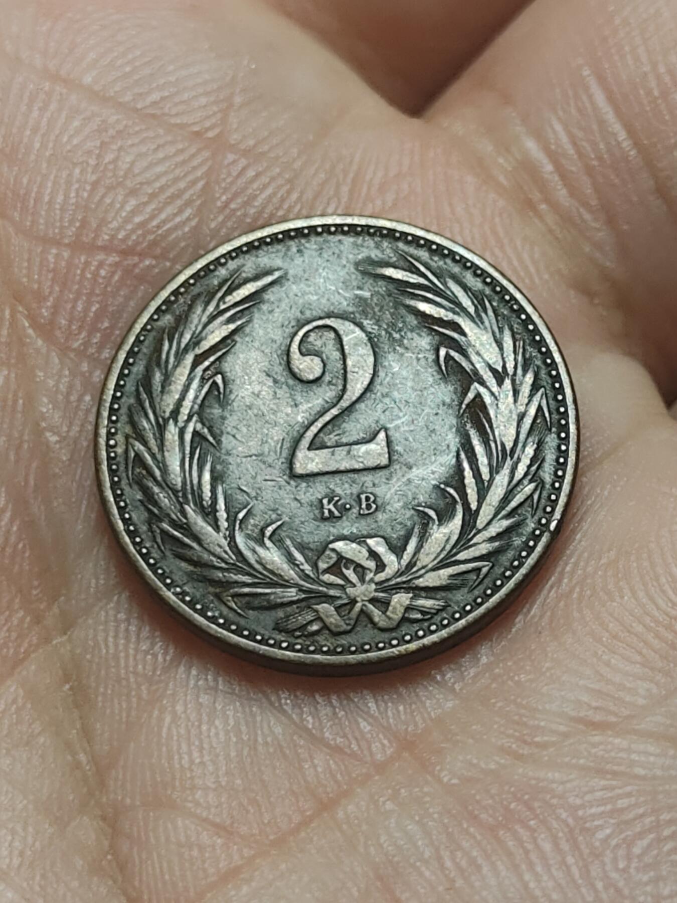 2026年第四十五场(总第二百一十四场）外国好品散币场(免佣金) 匈牙利王国1895年2菲勒(奥匈帝国弗朗茨·约瑟夫一世时期第二套)