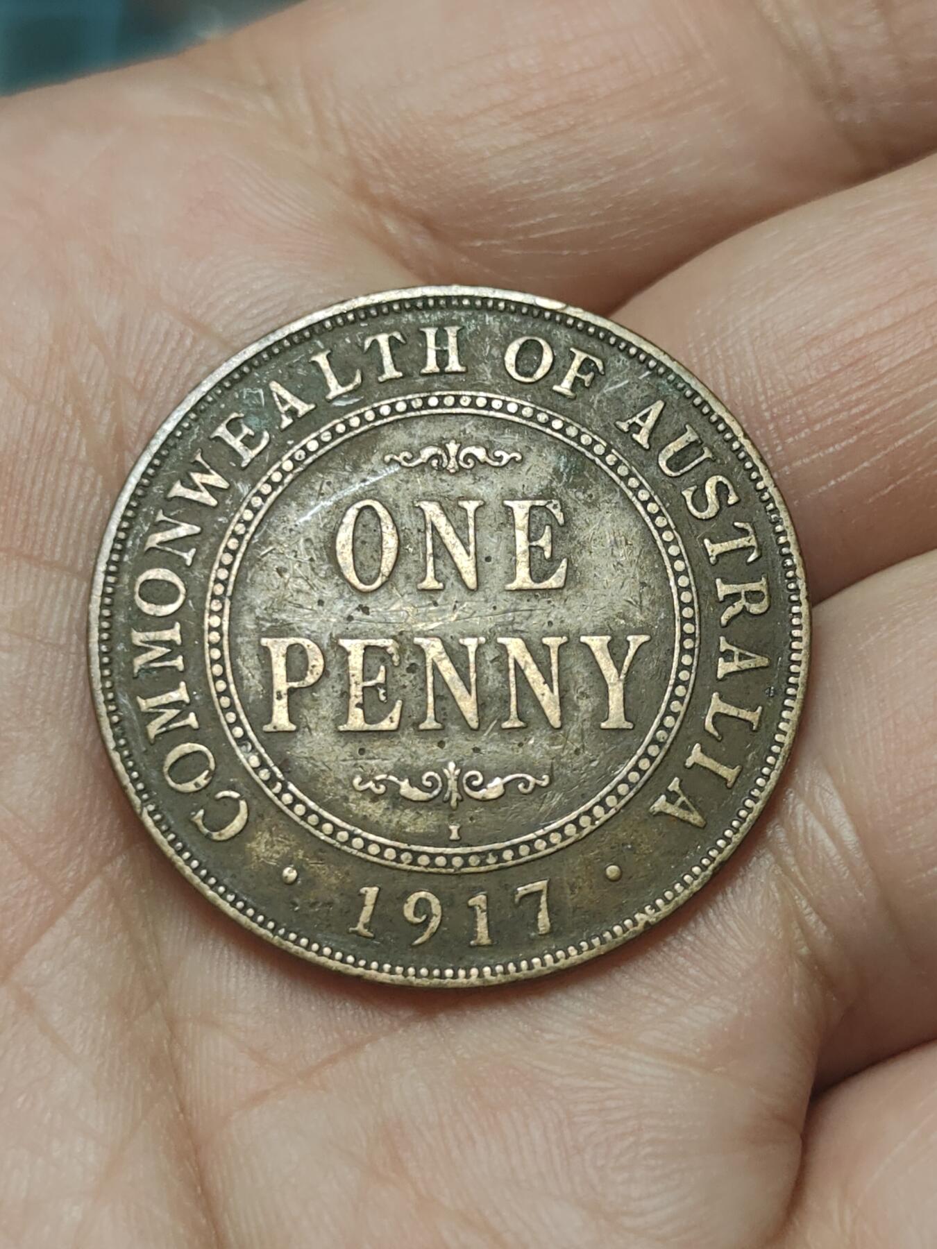 2026年第四十五场(总第二百一十四场）外国好品散币场(免佣金) 澳大利亚🇦🇺1917年1便士(乔治五世时期，c版I标加尔各答造)