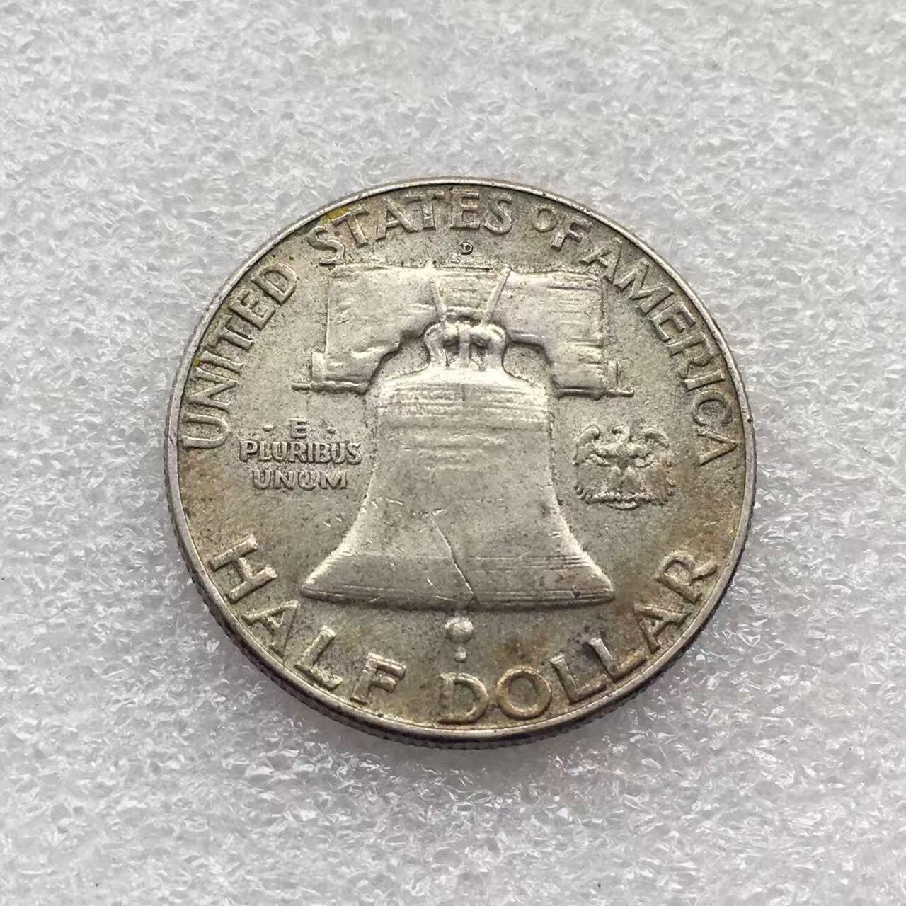 世界钱币专场拍卖 每周二开拍 1961年美国富兰克林半美元银币 90%银