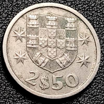 泉币菌-第229场-拍品多 请提前出价 葡萄牙2.5埃斯库多 帆船 20mm欧洲币