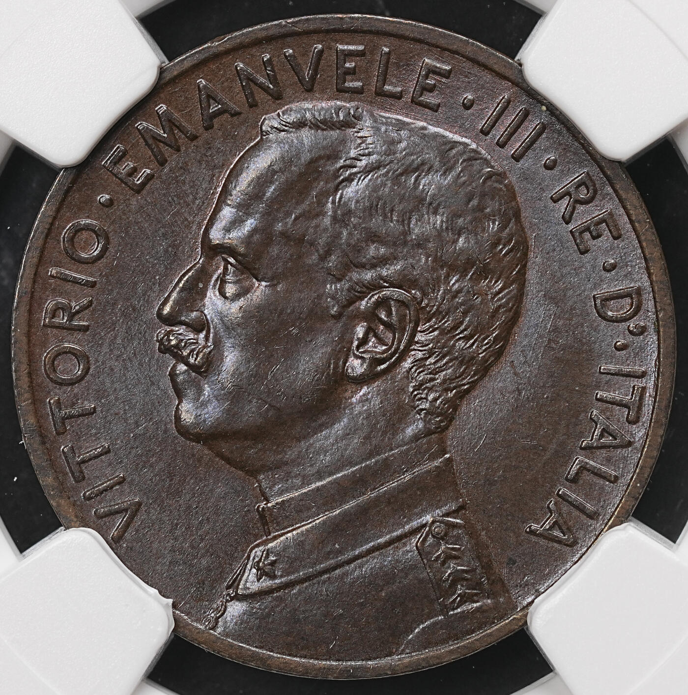 修遠堂世界钱币第112期 NGC MS64BN 1913年意大利5分铜币