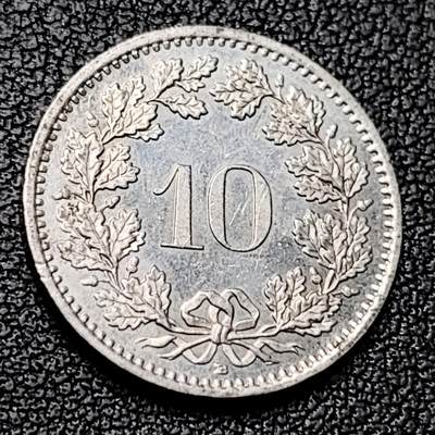 泉币菌-第228场-三月三 上巳节专场 拍品多 请提前出价 高币值 百年延续 女神 瑞士1996年 10分銅镍硬币