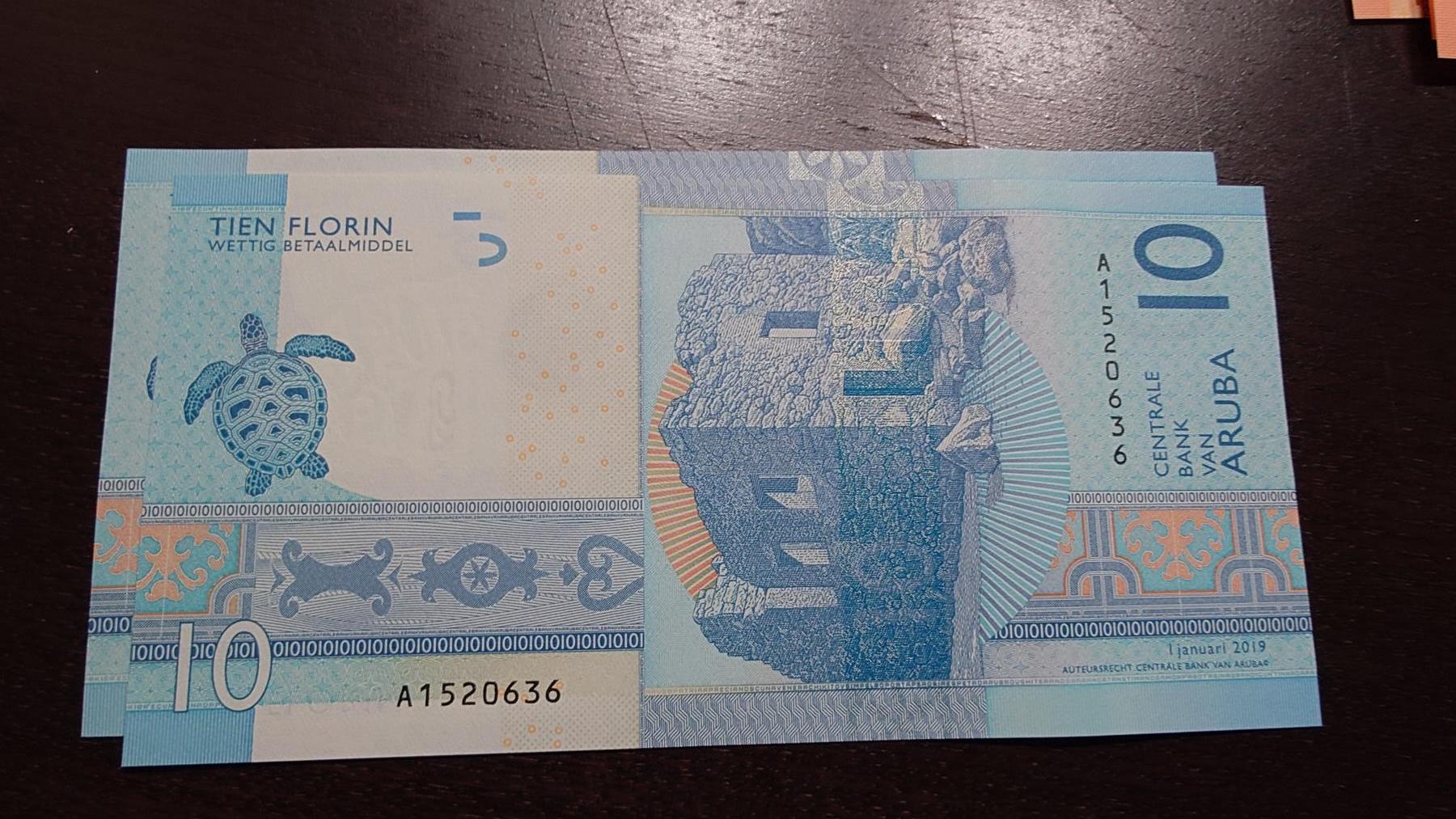 世界钱币～微拍第245期暨2026年第26期  新货卖剩品种部分上架提供选购【有看中的就一开始就出价，别为了晚付几天押金拖到最后，这里没出价的只要群里卖掉了就会撤】 2019年阿鲁巴10元 全新绝品无47尾号0636