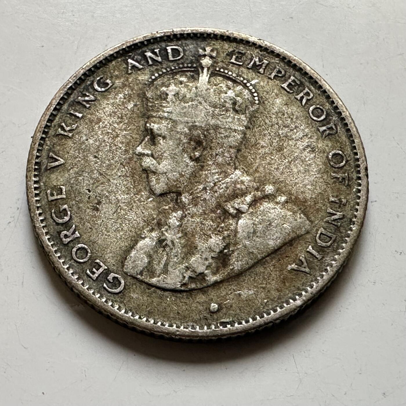 🌹外币初藏🌹🐯2026年第44场   每周二四六晚8️⃣点  世界硬币 英属锡兰 1917年 乔治五世 50分 银币 5.8克-23.3毫米-80%银 高银版