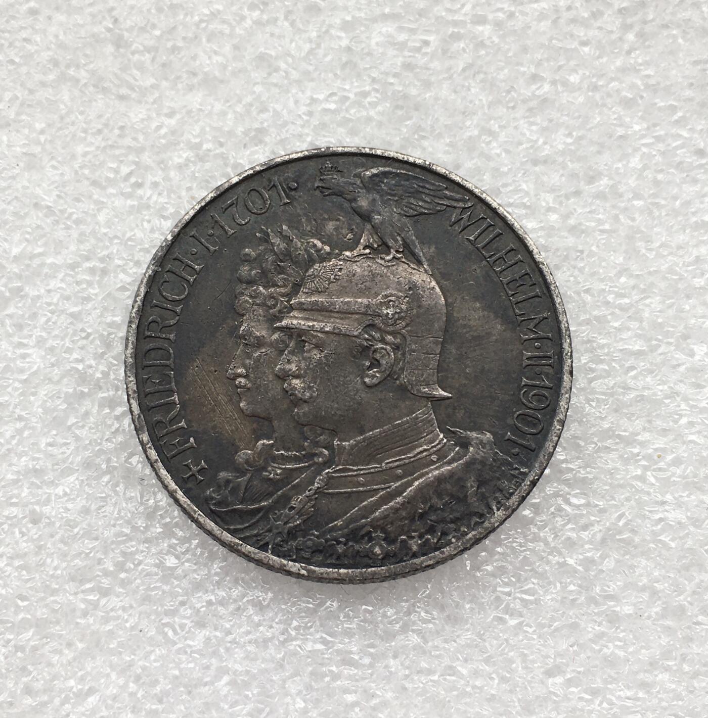 世界钱币专场拍卖 每周二开拍 1901年德国普鲁士建国200周年2马克银币