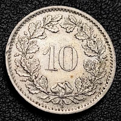 泉币菌-第229场-拍品多 请提前出价 1968年 高币值 百年延续 女神 瑞士10分銅镍硬币 