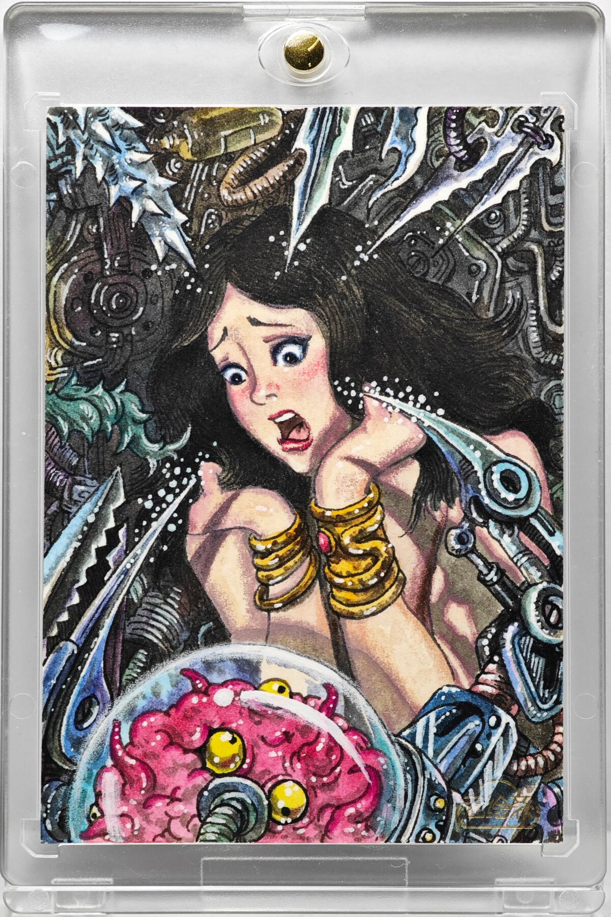 白泽拍卖卡牌手绘专场第35期（问东城春色，正谷雨，牡丹期） 2024 多吉手绘卡 操纵心灵  多吉亲签 卡砖封装