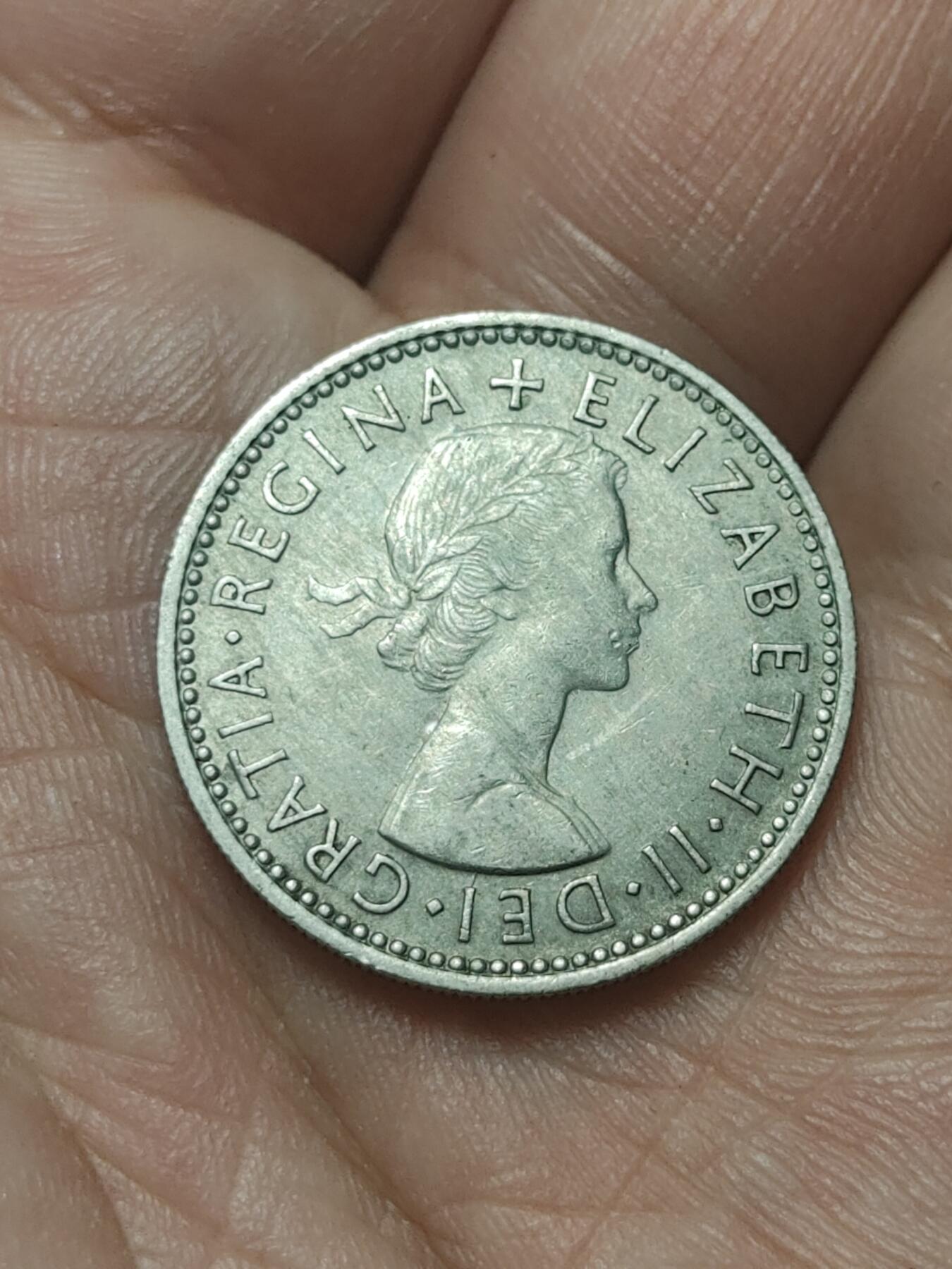 2026年第四十五场(总第二百一十四场）外国好品散币场(免佣金) 英国🇬🇧1960年1先令(伊丽莎白二世青年桂冠第二版，英格兰盾徽版)