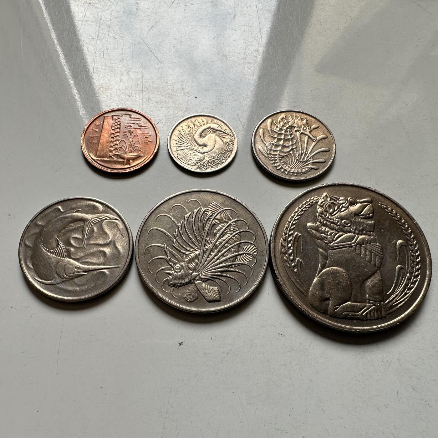 🌹外币初藏🌹🐯2026年第44场   每周二四六晚8️⃣点  世界硬币 新加坡老版 六枚套